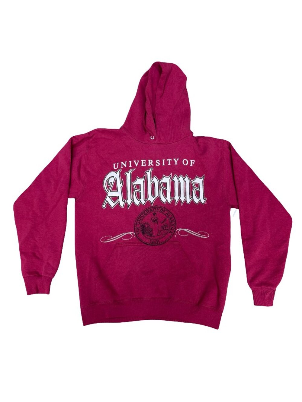 University Of Alabama Crimson Tide Hoodie M Pullover Sweatshirt AL Vintage Crest